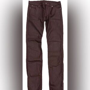 7 For All Mankind Gwenevere Black Coated Skinny Jeans Size 28